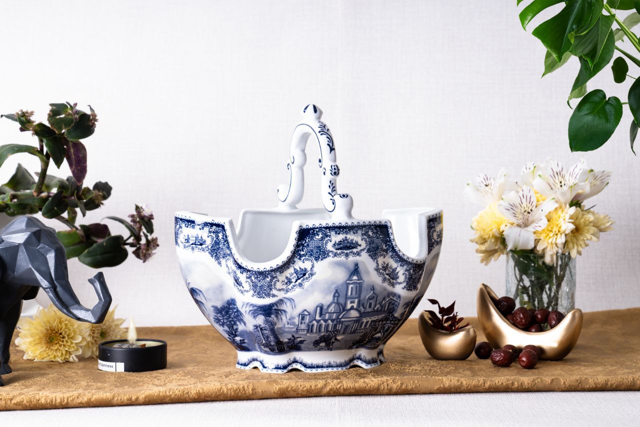 سبد دسته دار بزرگ 142X-3 آکسفورد آبی باواریا ش 560